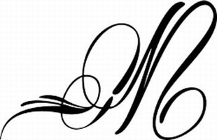 pinstriping letter N
